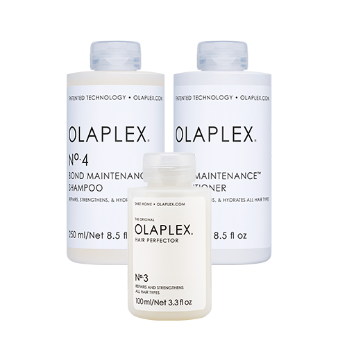 Olaplex sada šampon, kondicionér a hair perfector pro rychlou regeneraci a hydrataci vlasů. Opravuje a posilňuje poškozené vlasy. Bez sulfátů a parabenů. Neobsahuje ftaláty. Veganská vlasová kosmetika. Netestováno na zvířatech.