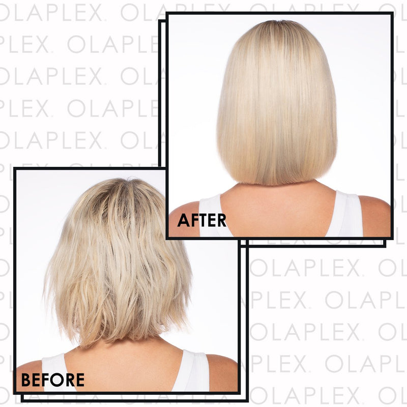Olaplex před a po blond vlasy